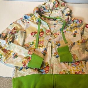 Vintage Red Fox Colorful Hoodie